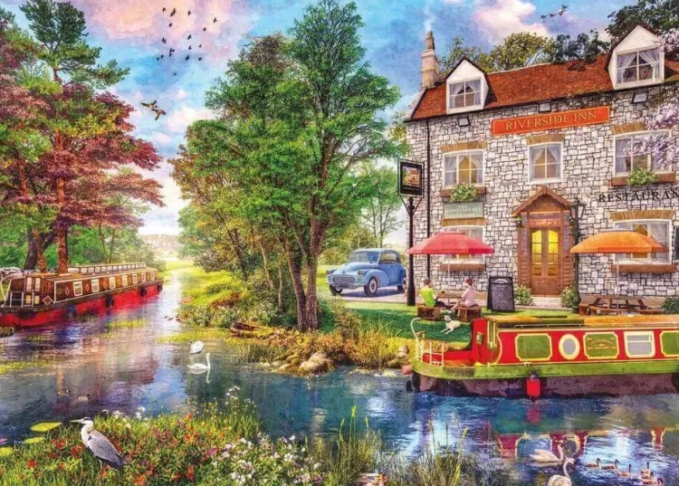 Gibsons Pastimes* - Riverside Inn - 1000 Piece Jigsaw Puzzle