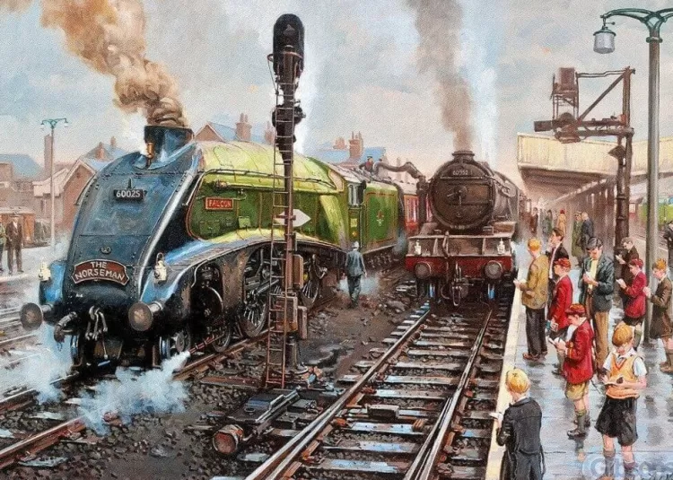 Gibsons Trains & Transport* - Spotters At Doncaster - 1000 Piece Jigsaw Puzzle