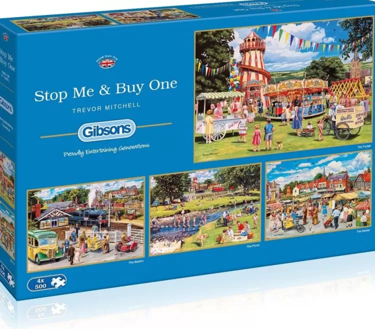Gibsons Nostalgia* - Stop Me & Buy One - 4 X 500 Piece Jigsaw Puzzle