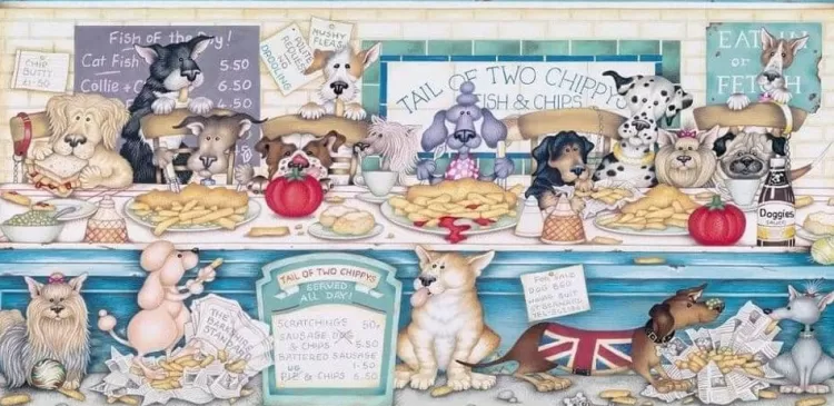 Gibsons Food & Drink* - Tail Of Two Chippys - 636 Piece Jigsaw Puzzle