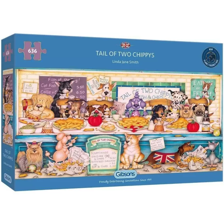 Gibsons Food & Drink* - Tail Of Two Chippys - 636 Piece Jigsaw Puzzle