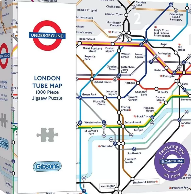 Gibsons Trains & Transport* - Tfl London Underground Map - 1000 Piece Jigsaw Puzzle