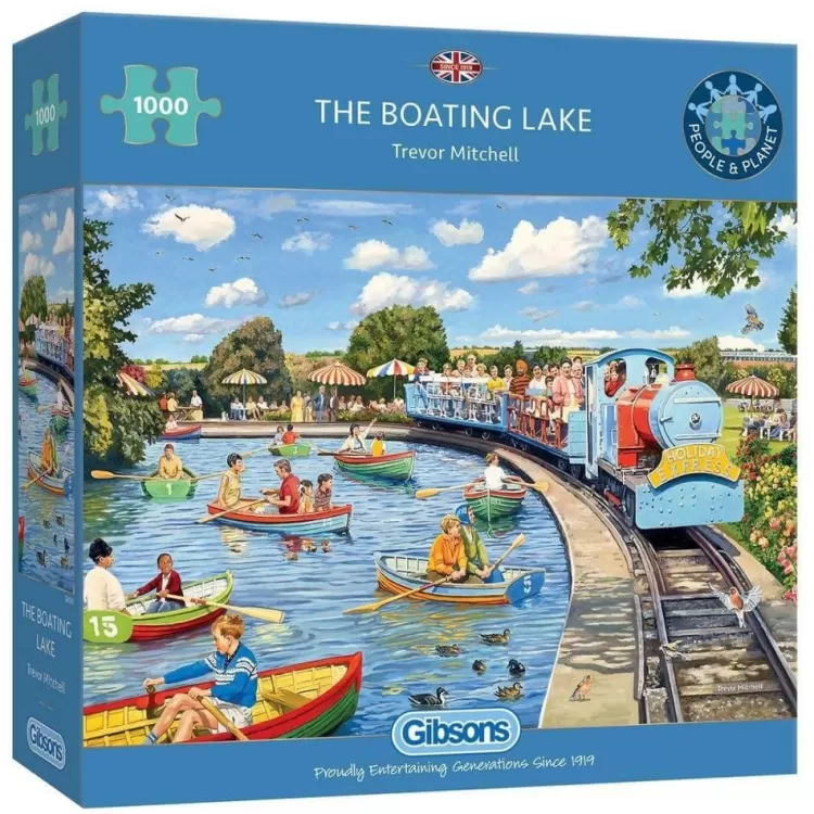 Gibsons Trains & Transport* - The Boating Lake - 1000 Piece Jigsaw Puzzle