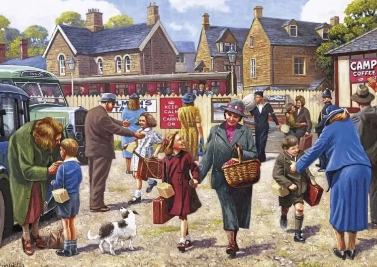 Gibsons Trains & Transport* - The Evacuees - 4 X 500 Piece Jigsaw Puzzle