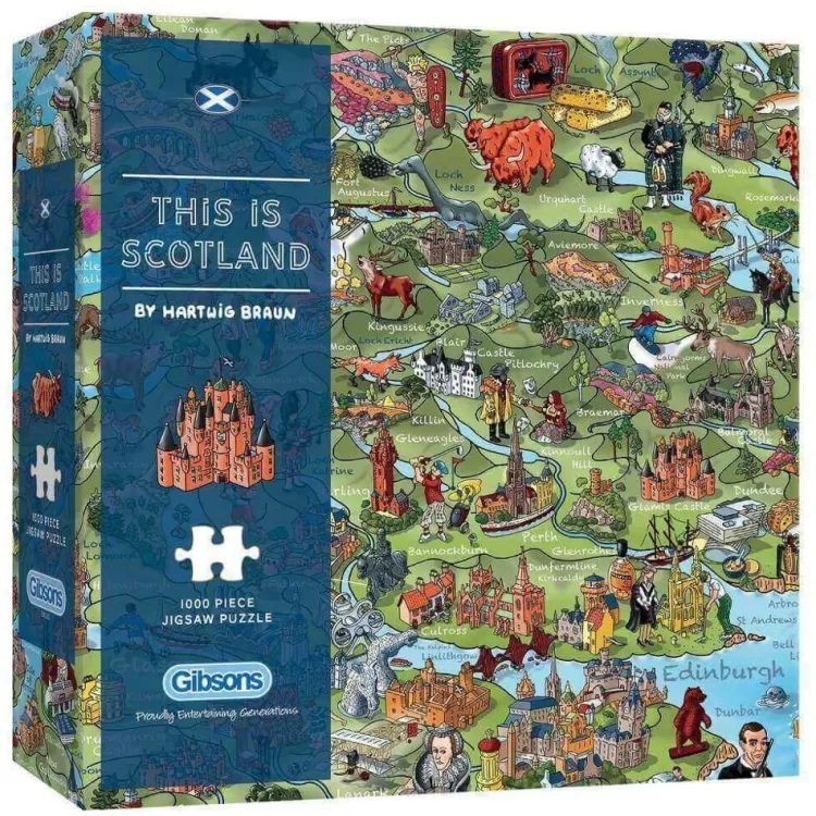 Gibsons Maps & Flags* - This Is Scotland - 1000 Piece Jigsaw Puzzle