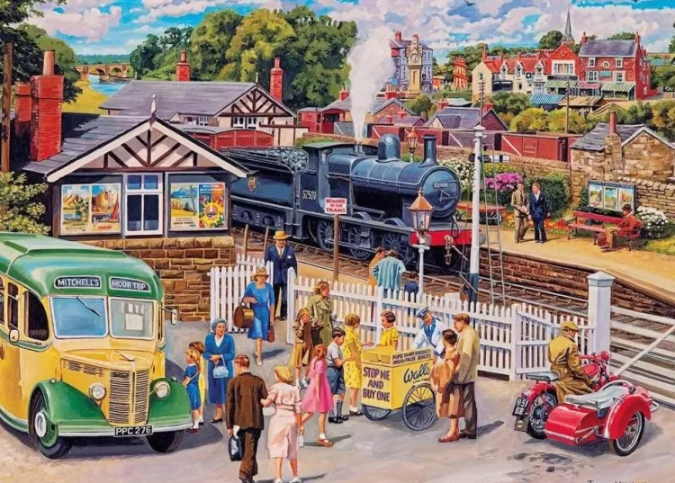 Gibsons Trains & Transport* - Treats At The Station - 1000 Piece Jigsaw Puzzle