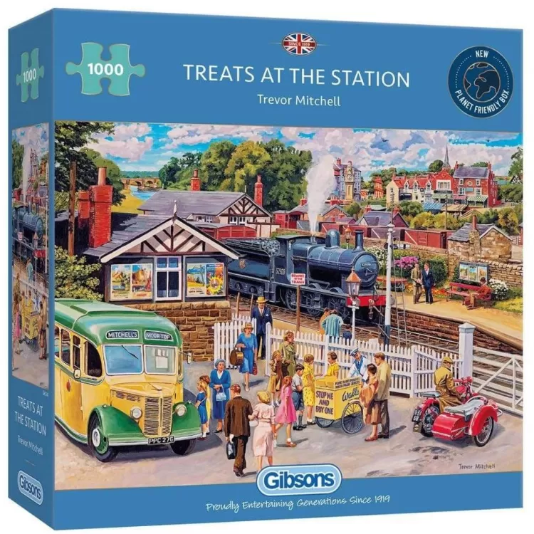 Gibsons Trains & Transport* - Treats At The Station - 1000 Piece Jigsaw Puzzle