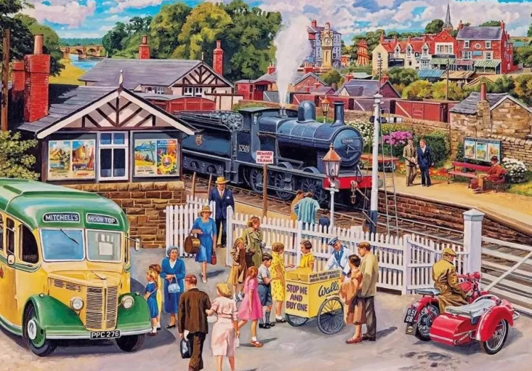 Gibsons Trains & Transport* - Treats At The Station - 500Xl Piece Jigsaw Puzzle