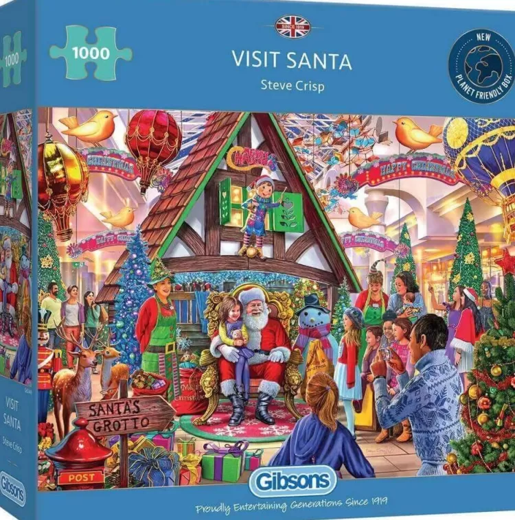 Gibsons Christmas* - Visit Santa - 1000 Piece Jigsaw Puzzle