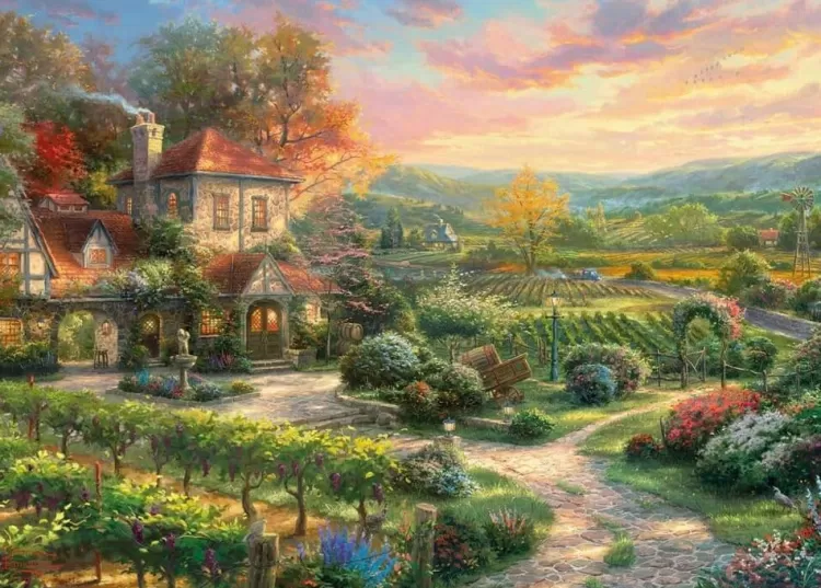 Gibsons Cottages* - Wine Country Living - 1000 Piece Jigsaw Puzzle