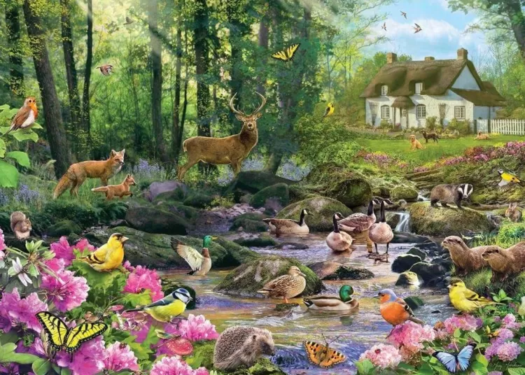 Gibsons Flowers & Gardens* - Woodland Glade - 1000 Piece Jigsaw Puzzle