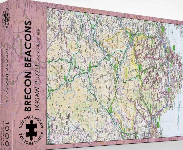 Great British Jigsaws Maps & Flags* - Brecon Beacons - 1000 Piece Jigsaw Puzzle