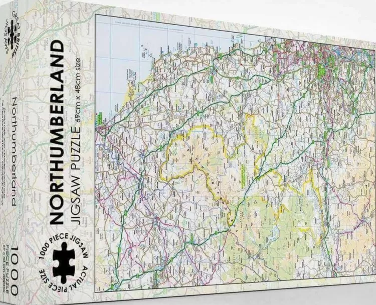 Great British Jigsaws Maps & Flags* - Northumberland - 1000 Piece Jigsaw Puzzle