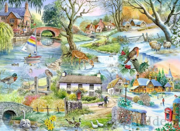 House of Puzzles Christmas* - All Seasons - 500 Piece Jigsaw Puzzle