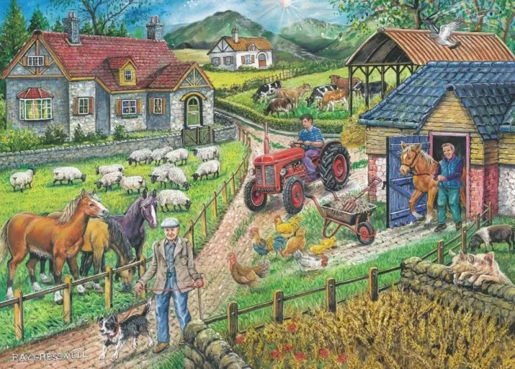 House of Puzzles Farming* - Barley Mow Farm - 250Xl Piece Jigsaw Puzzle