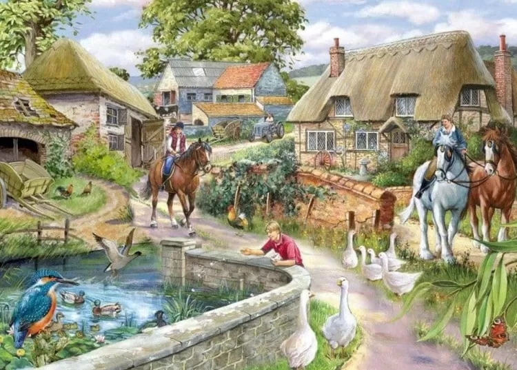 House of Puzzles Farming* - Bridle Path - 1000 Piece Jigsaw Puzzle