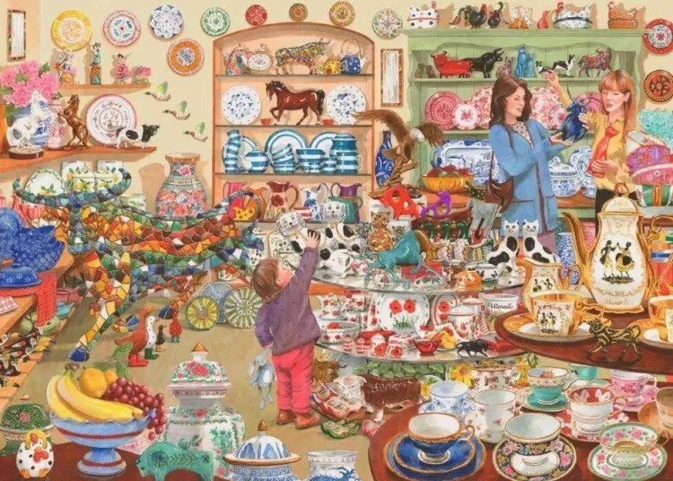 House of Puzzles Pastimes* - Bulls In A China Shop - 1000 Piece Jigsaw Puzzle
