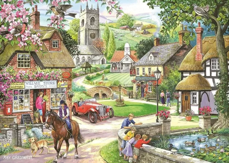 House of Puzzles Animals & Wildlife* - Feeding The Ducks - 1000 Piece Jigsaw Puzzle