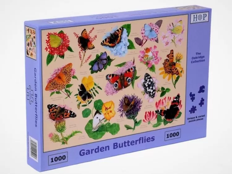 House of Puzzles Flowers & Gardens* - Garden Butterflies - 1000 Piece Jigsaw Puzzle