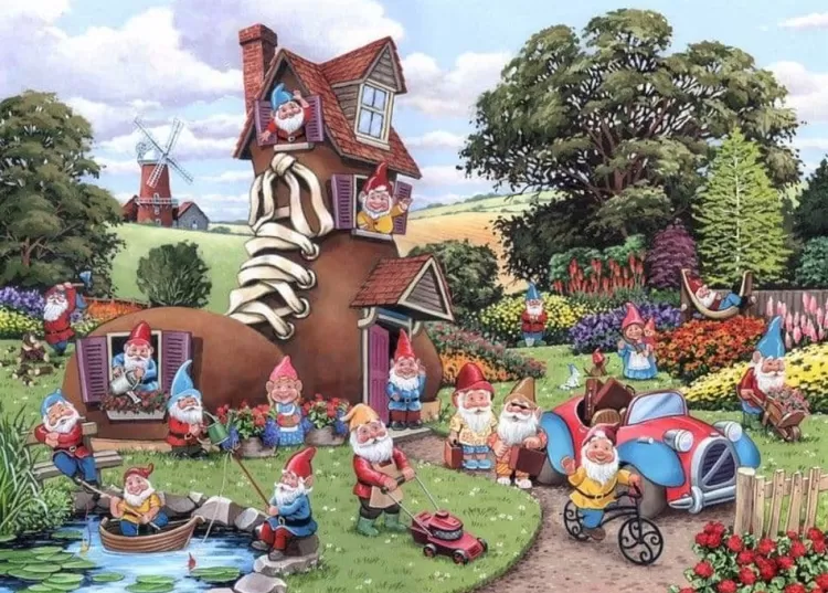 House of Puzzles Humour* - Gnome & Away - 500Xl Piece Jigsaw Puzzle