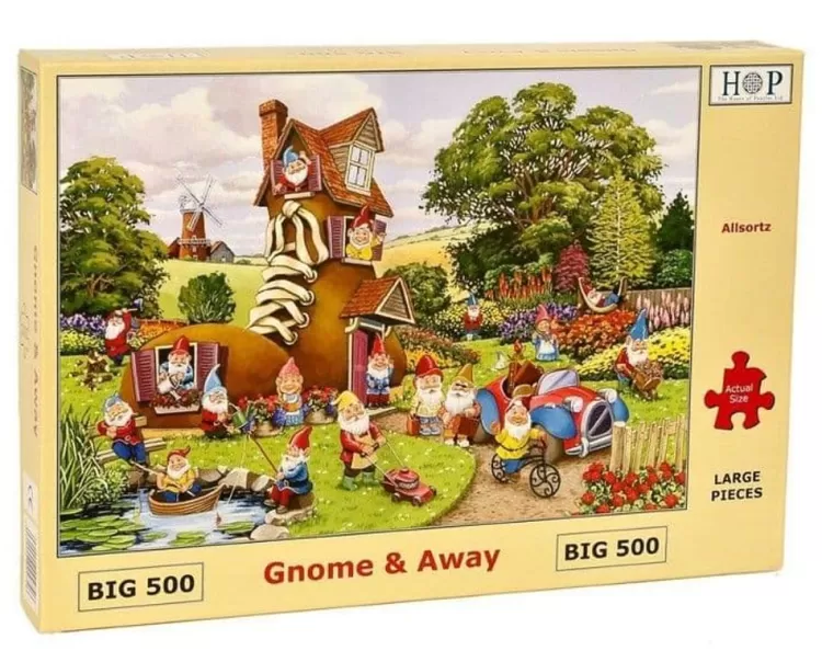 House of Puzzles Humour* - Gnome & Away - 500Xl Piece Jigsaw Puzzle