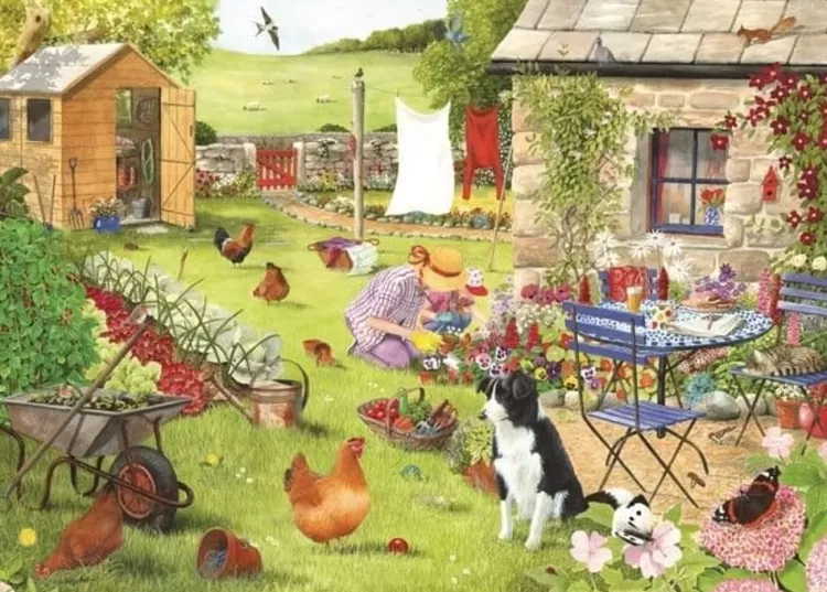 House of Puzzles Flowers & Gardens* - Grandma'S Garden - 500Xl Piece Jigsaw Puzzle