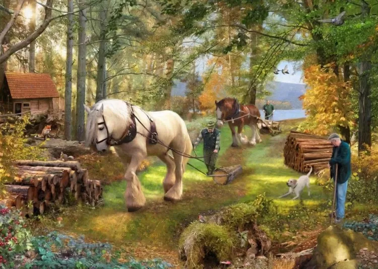 House of Puzzles Animals & Wildlife* - Horse Power - 500 Piece Jigsaw Puzzle