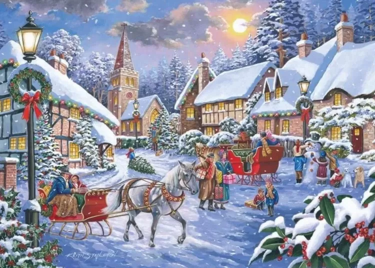 House of Puzzles Christmas* - Jingle Bells - 1000 Piece Jigsaw Puzzle