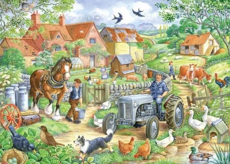 House of Puzzles Farming* - Keeping Busy - 250Xl Piece Jigsaw Puzzle