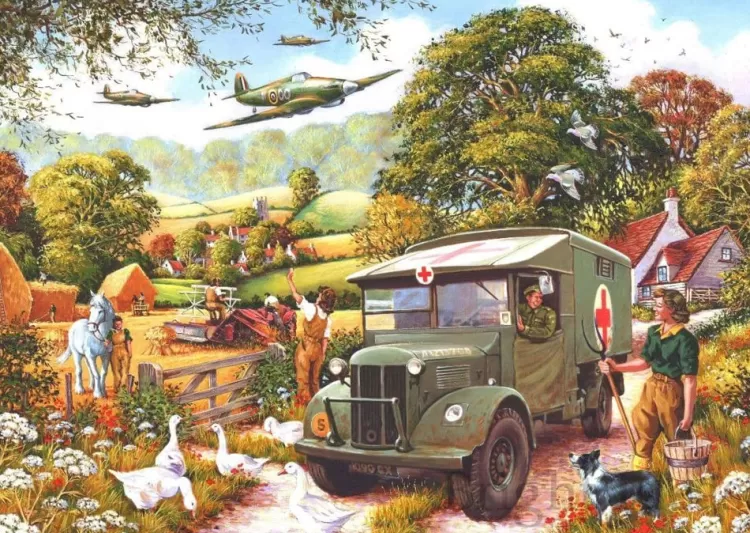 House of Puzzles Trains & Transport* - Land Girls - 1000 Piece Jigsaw Puzzle