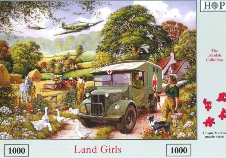 House of Puzzles Trains & Transport* - Land Girls - 1000 Piece Jigsaw Puzzle