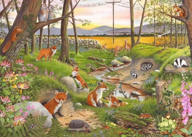 House of Puzzles Animals & Wildlife* - Midsummer Twilight - 250Xl Piece Jigsaw Puzzle