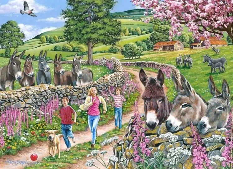 House of Puzzles Animals & Wildlife* - Mindy, Muffin & Mo - 500Xl Piece Jigsaw Puzzle