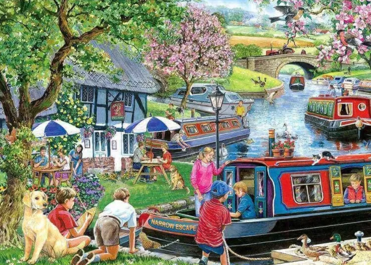 House of Puzzles Trains & Transport* - Narrow Escape - 1000 Piece Jigsaw Puzzle