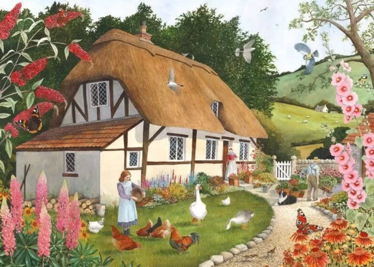 House of Puzzles Cottages* - Pretty As A Picture - 500Xl Piece Jigsaw Puzzle