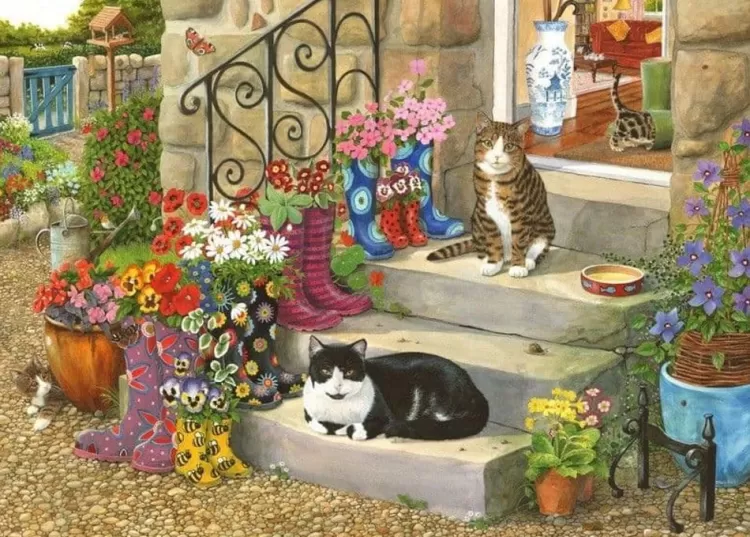 House of Puzzles Animals & Wildlife* - Puss N Boots - 500Xl Piece Jigsaw Puzzle