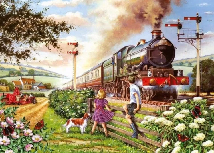 House of Puzzles Trains & Transport* - Railway Children - 500Xl Piece Jigsaw Puzzle