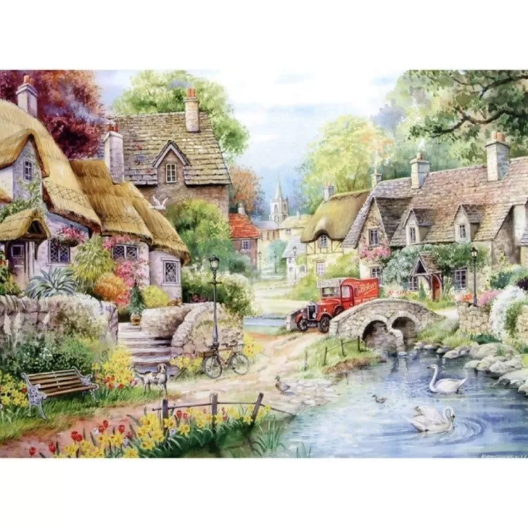 House of Puzzles Cottages* - River Cottage - 250Xl Piece Jigsaw Puzzle