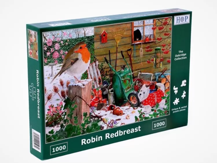 House of Puzzles Christmas* - Robin Redbreast - 1000 Piece Jigsaw Puzzle