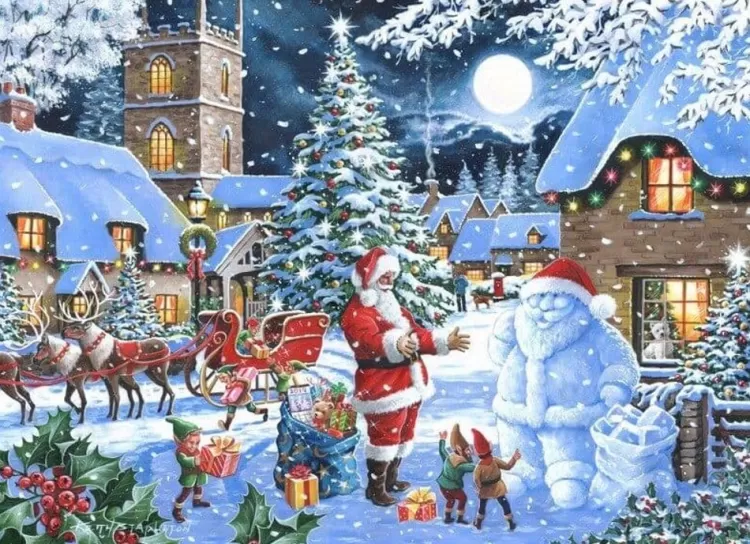 House of Puzzles Christmas* - Seeing Double No 14 - 1000 Piece Jigsaw Puzzle