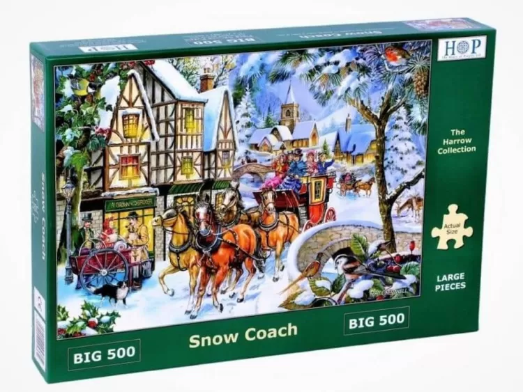 House of Puzzles Christmas* - Snow Coach - 500Xl Piece Jigsaw Puzzle