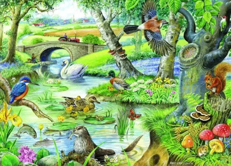 House of Puzzles Animals & Wildlife* - Tales Of The River - 500Xl Piece Jigsaw Puzzle