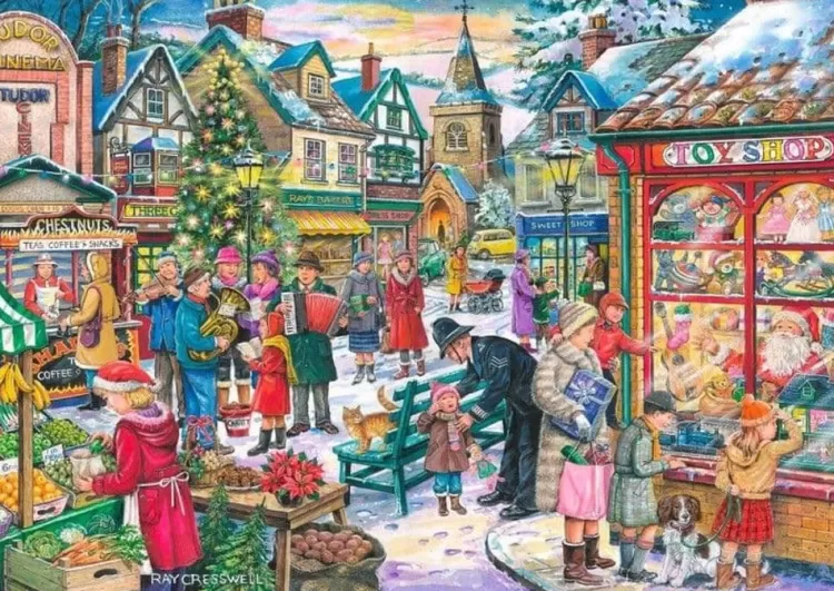 House of Puzzles Christmas* - Window Shopping Christmas No 10 - 1000 Piece Jigsaw Puzzle