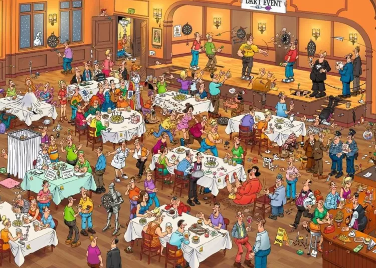 Jumbo Humour*Jan Van Haasteren - Darts - 1000 Piece Jigsaw Puzzle