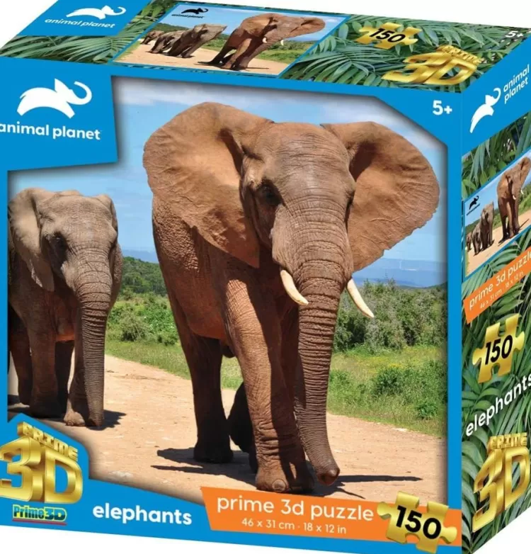 Kidicraft Animals & Wildlife* - Elephants - Animal Planet 150 Piece Jigsaw Puzzle