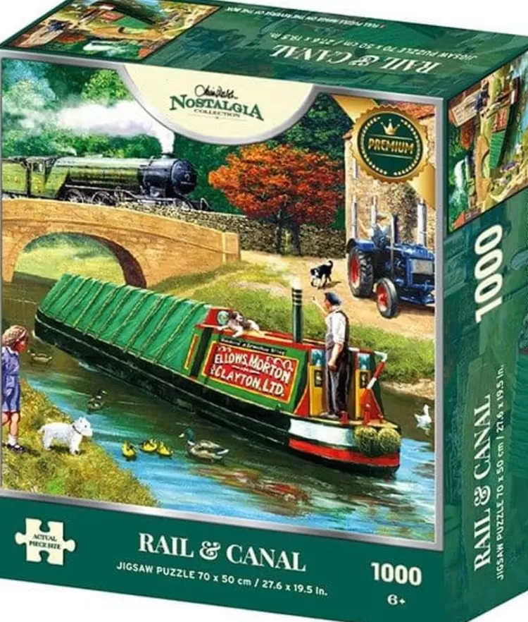 Kidicraft Trains & Transport* - Rail & Canal - 1000 Piece Jigsaw Puzzle