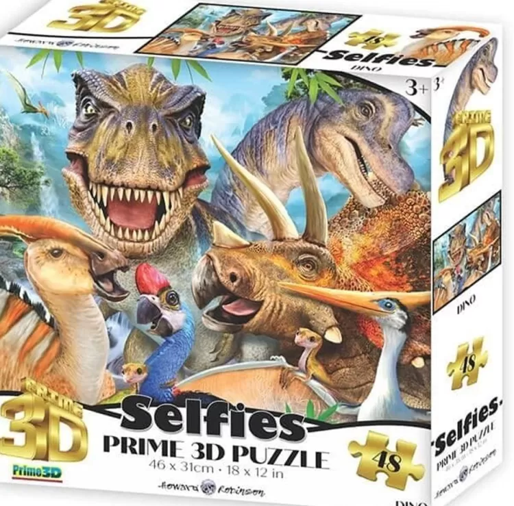 Kidicraft Animals & Wildlife* - Selfies - Dino - 48 Piece Jigsaw Puzzle