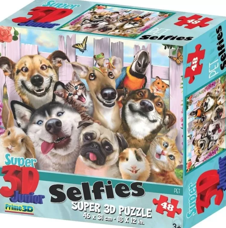 Kidicraft Animals & Wildlife* - Selfies Pet - 48 Piece Jigsaw Puzzle