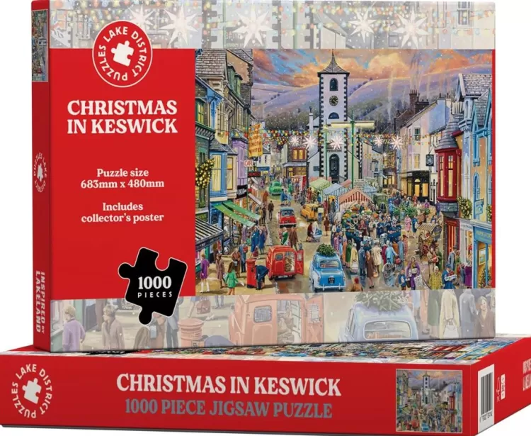 Lake District Puzzles Christmas* - Christmas In Keswick - 1000 Piece Jigsaw Puzzle