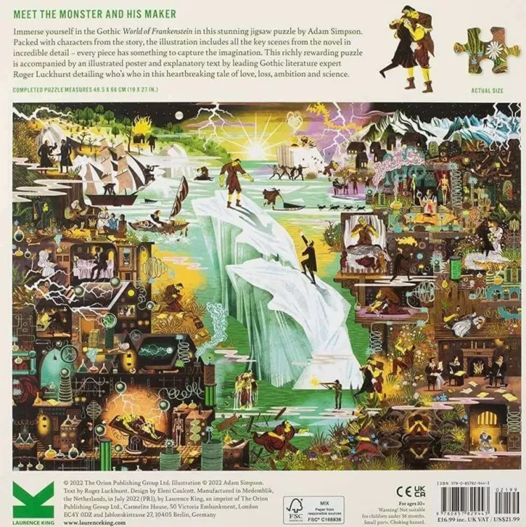 Laurence King Sound & Screen* - The World Of Frankenstein - 1000 Piece Jigsaw Puzzle